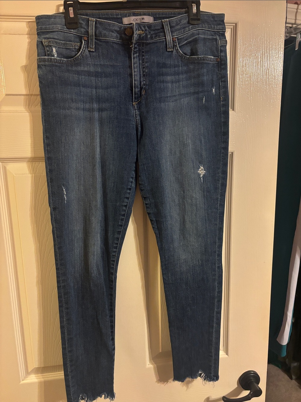 Joe's Jeans Distressed Dark Blue Skinny Jeans